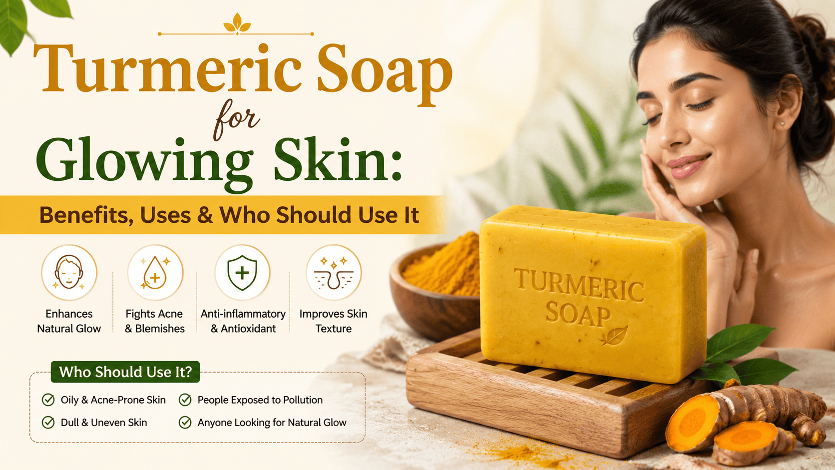 Turmeric Soap for Glowing Skin: Benefits, Uses & Who Should Use It
